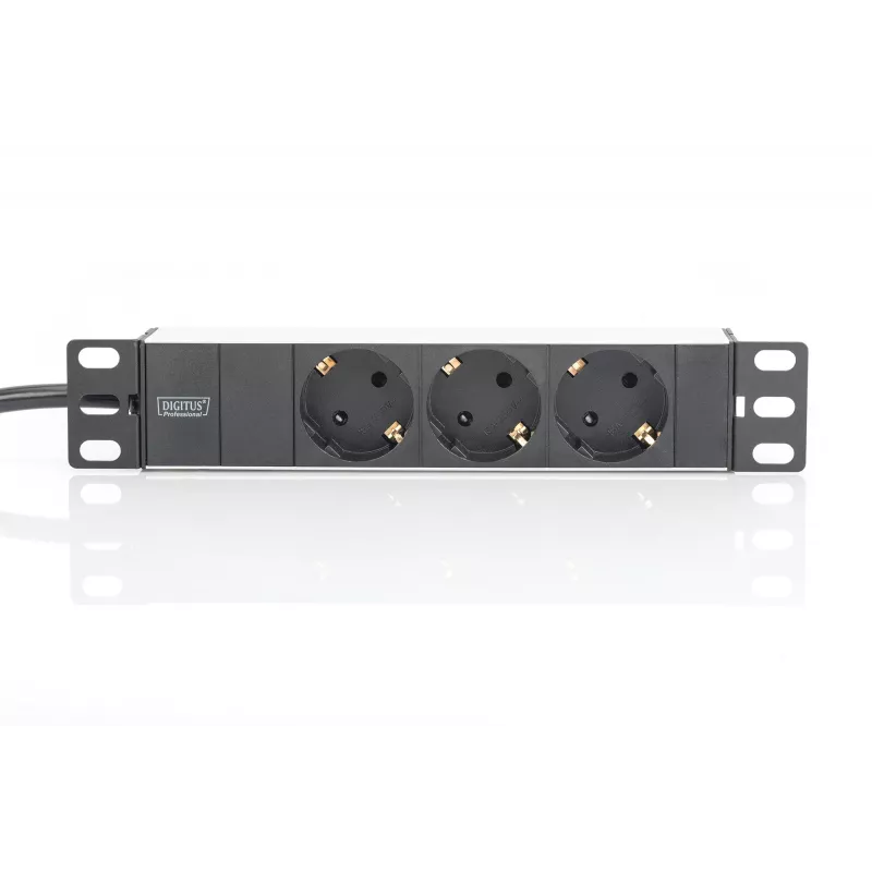 Aliumininis rozetinis blokas Digitus DN-95411 3 saugios rozetės 2m