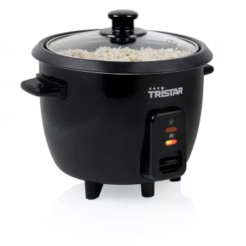 Ryžių virimo aparatas Tristar RK-6141, 0,6 L, 300 W, juodas, mygtukų valdymas