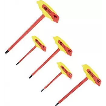 Šešiabriaunių raktų rinkinys c.k tools T4422 – 5 vnt., šešiabriaunė rankena, įvairių dydžių