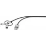 Renkforce USB kabelis USB 2.0 USB-A kištukas, USB-C™ kištukas, USB-Micro-B kištukas, Apple Lightning kištukas 3,00 m tamsiai pilka pintas (RF-3334578)