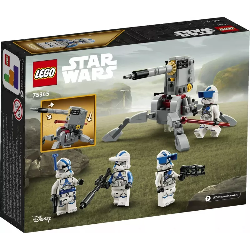 LEGO 75345 Star Wars 501-asis Klonų Karių Kovos Rinkinys Konstruojamas Žaislas