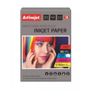 Blizgus fotopopierius Activejet AP6-260GR200 (A6, 200 vnt.)