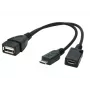 OTG laidas USB Micro AF - BM+(F) USB 2.0 15 cm