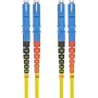 Šviesolaidinis jungiamasis kabelis helos E2000/E2000 Duplex 9/125µm OS2 0,5 m