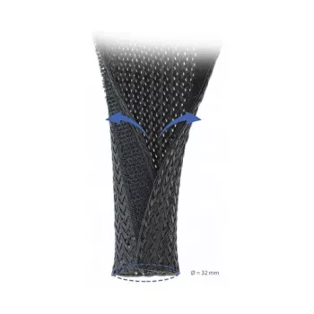 Pintas kabelių gofravimo vamzdelis DeLOCK 19055 5 m x 32 mm juodas