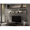 Plaukiojančių lentynų rinkinys Cama Meble SOHO 125×20×20 cm, medžio drožlių plokštė, kašmyras/juoda, 2 vnt