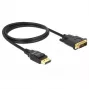 DeLOCK 85312 1 m vaizdo kabelio adapteris DisplayPort į DVI-D juodas