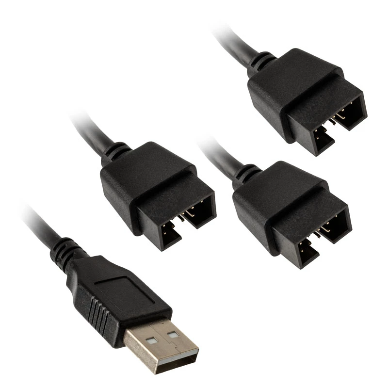 USB šakotuvas Lian Li PW-U2TPAB A tipo vyriškas 1→3 IDC 9 kontaktų