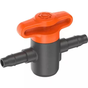 GARDENA 13217-20 reguliavimo ir uždarymo vožtuvas 3/16 inch juodai oranžinis šalto vandens laistymo sistemai