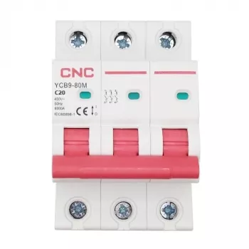 Automatinis jungiklis HiSmart NV821532 3-polių 20A C charakteristika (miniatiūrinis)