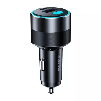 Automobilinis įkroviklis Choetech TC0011 130W 2x USB C 1x USB A (juodas)