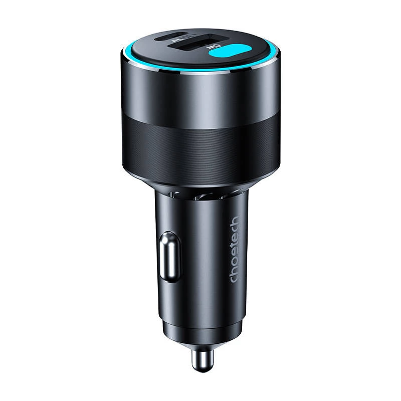 Automobilinis įkroviklis Choetech TC0011 130W 2x USB C 1x USB A (juodas)