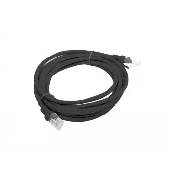 Patch kabelis UTP Lanberg PCU6-10CC-0300-BK (RJ45 – RJ45, 3 m, UTP, 6 kategorija, juoda)