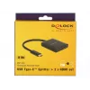 HDMI vaizdo skirstytuvas DeLOCK 87719, USB-C → 2× HDMI, 4K