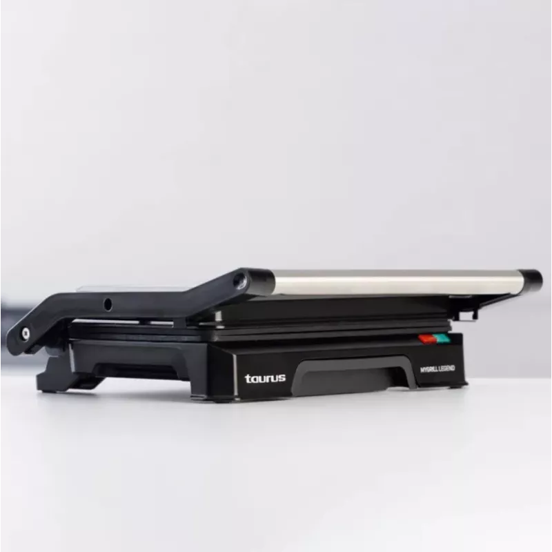 Kontaktinis grilis Taurus MYGRILL LEGEND 1000W, nerūdijantis plienas/juoda, kepimo paviršius 230×145 mm