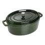 Staub La Cocotte 33 cm ovali ketaus puodas su emaliu, baziliko žalia