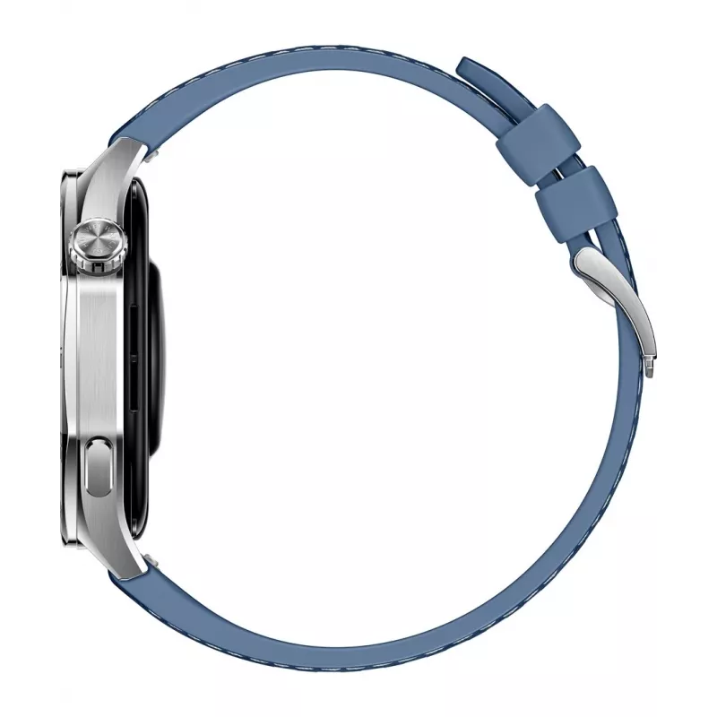 Išmanusis laikrodis HUAWEI WATCH GT5 46mm – 1,43 colio AMOLED ekranas, GPS, 524 mAh baterija, nerūdijančio plieno korpusas, mėlyna austa juosta