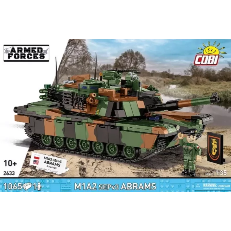 Konstruktorius Cobi M1A2 SEPV3 Abrams su 1065 kaladėlių