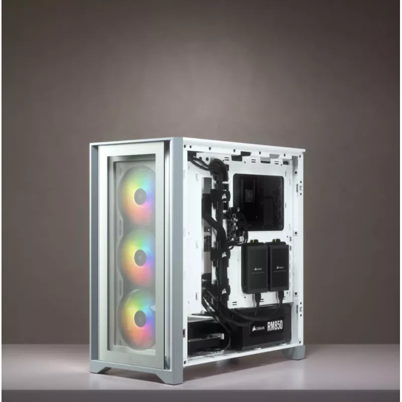 Korpusas Corsair iCUE 4000X RGB Midi Tower Baltas