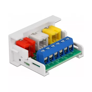 RCA modulis DeLOCK Easy 45 3 x RCA lizdas 22,5 x 45 mm