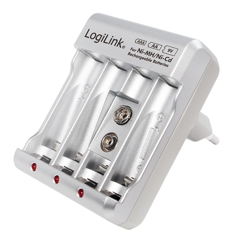 Įkroviklis Ni-MH / Ni-Cd AA / AAA / 9V baterijoms