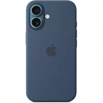 Silicone Dėklas Apple iPhone 16 MagSafe Denim Mėlyna 6.1 col.