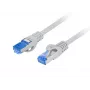 Tinklo kabelis LANBERG Cat6a S/FTP PCF6A-10CC-0100-S, 1 m, RJ-45, pilkas, LSZH, 500 MHz
