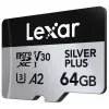 „Lexar“ 64 GB microSDXC atminties kortelė UHS-I Class 3 SILVER PLUS