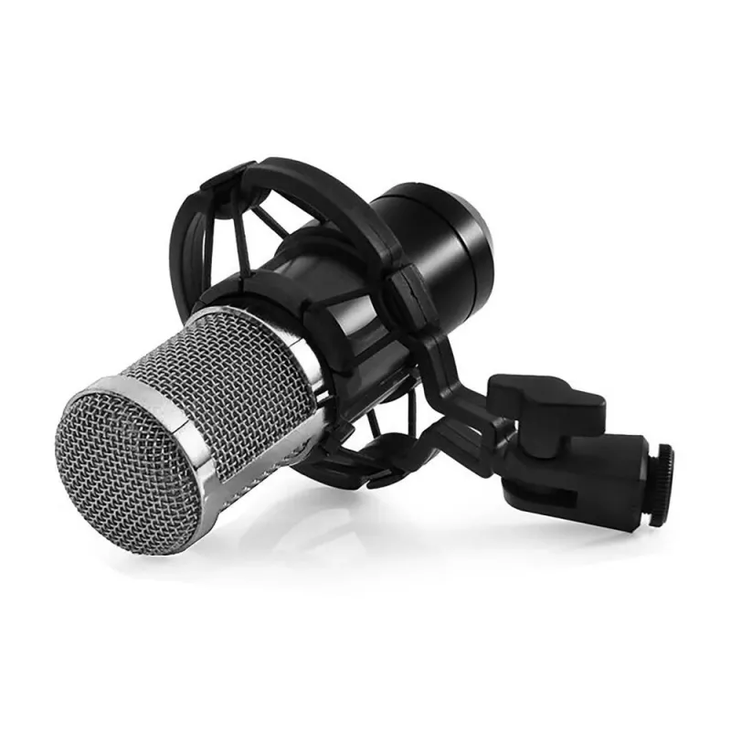 Mikrofonas MEDIA-TECH MT397S – laidinis, XLR jungtis, 20–20000 Hz, 150 Ω, -32 dB, 2,4 m laidas, stalinis stovas, juodas