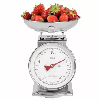 Mechaninės virtuvinės svarstyklės ProfiCook PC-KW 1247 – nerūdijantis plienas, 5 kg talpa, 1 L dubuo, taros funkcija