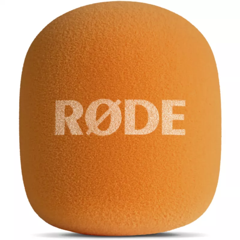 Rode Interview GO – kompaktiškas rankinis interviu mikrofonas, oranžinis