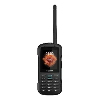 GIGASET GLX 8 ACTIVE juoda 6,1 cm 2,4 colio ekranas, Push-to-talk funkcija, 2500 mAh baterija, IP68, 2 MP kamera, Dual-SIM, Bluetooth