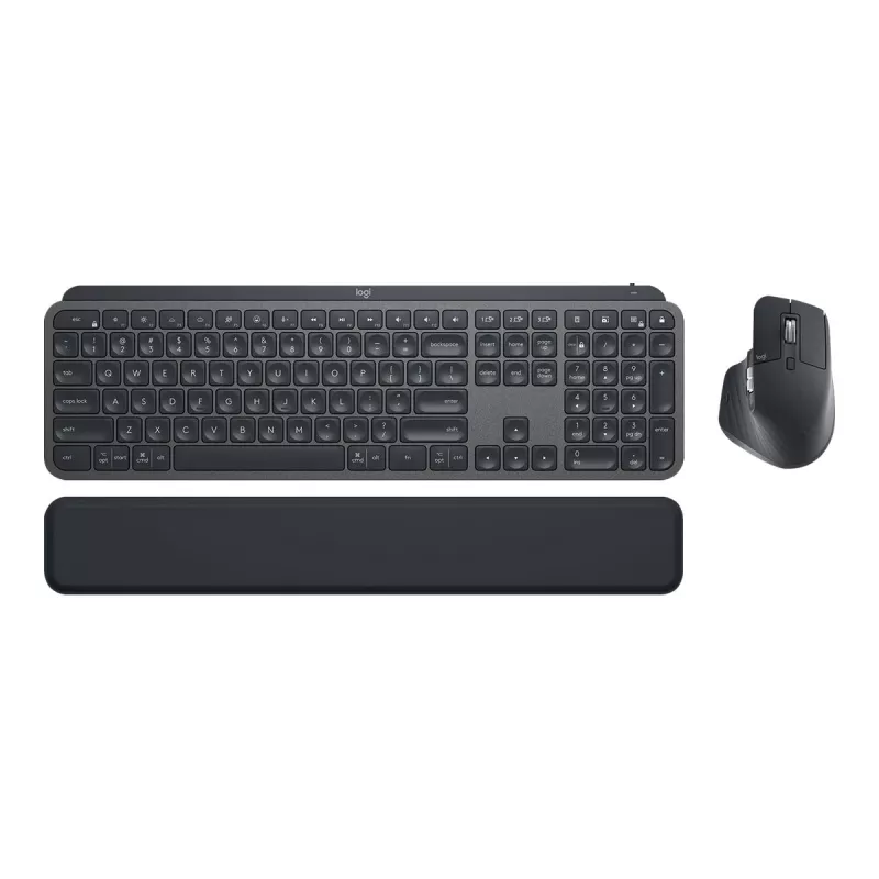 Logitech MX Keys Combo verslui – belaidė klaviatūra ir pelė su foniniu apšvietimu, QWERTY GB, grafito spalvos