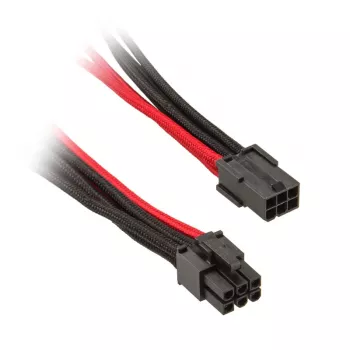 Laidas SilverStone 6 kontaktų PCIe į 6 kontaktų PCIe, 250 mm – juodas/raudonas