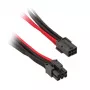 Laidas SilverStone 6 kontaktų PCIe į 6 kontaktų PCIe, 250 mm – juodas/raudonas