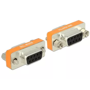DeLOCK 65570 D-Sub 9 kontaktų (DB-9) lizdas–lizdas null modem jungčių keitiklis, paauksuoti kontaktai