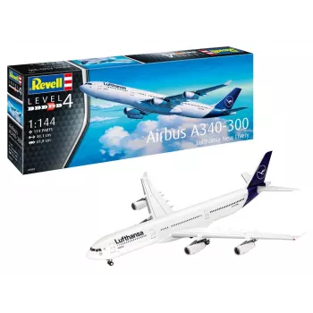 Plastikinis modelis REVELL Airbus A340-300 Lufthansa New Livery 1:144