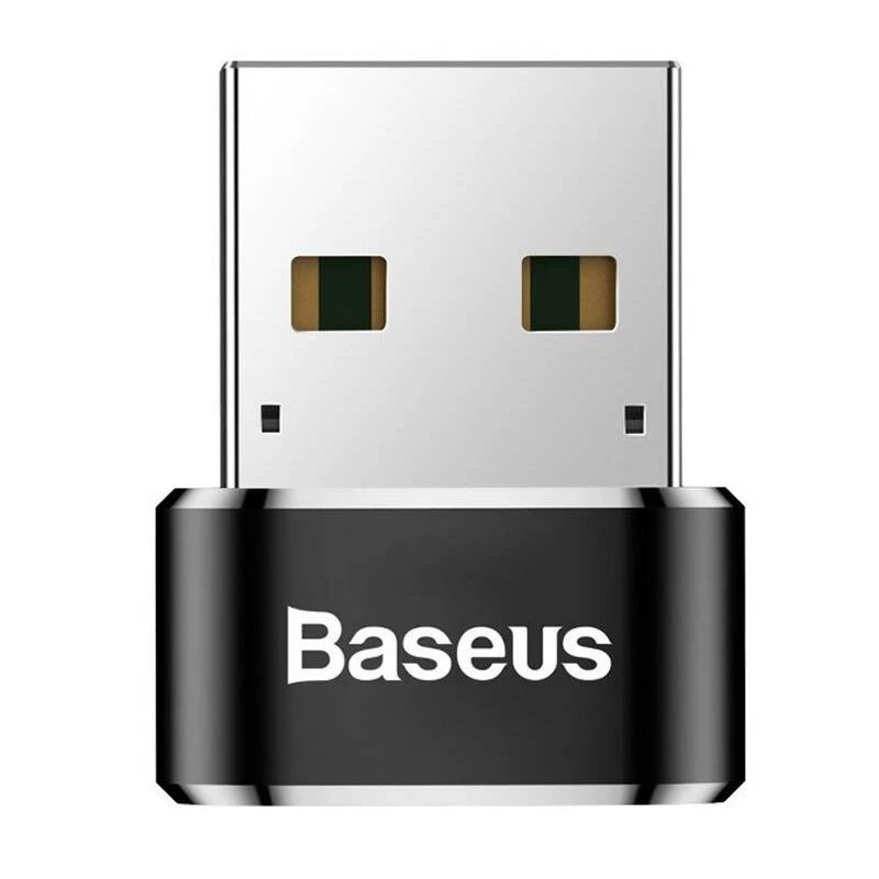 Adapteris Baseus USB (vyriškas) į Type-C (moterišką) juodas
