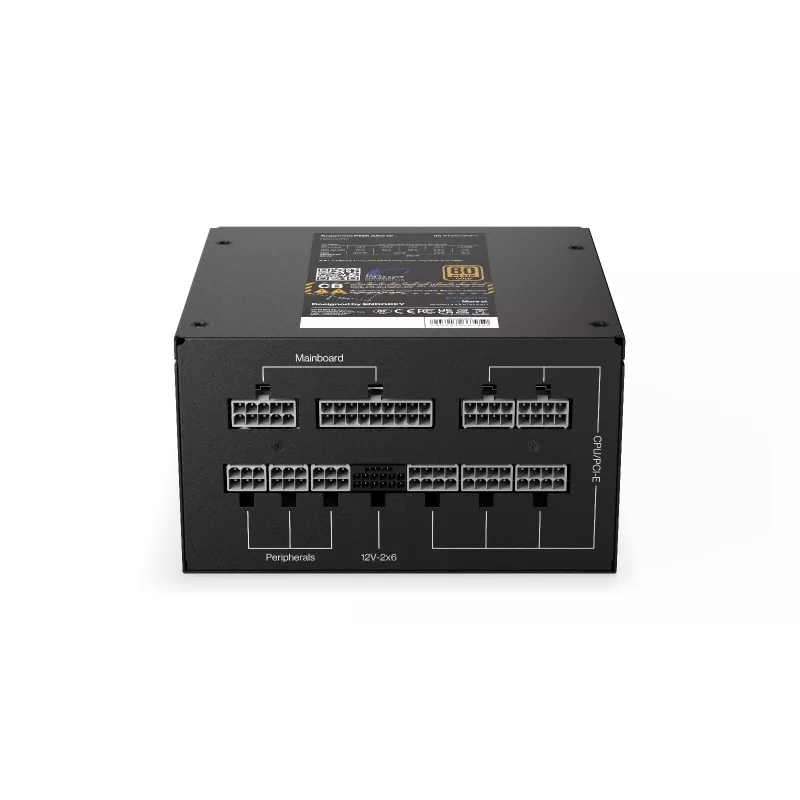 Maitinimo blokas ENDORFY Supremo FM6 850 W, 24 kontaktų ATX, pilnai modulinis, 80 PLUS Gold, 120 mm ventiliatorius, juodas