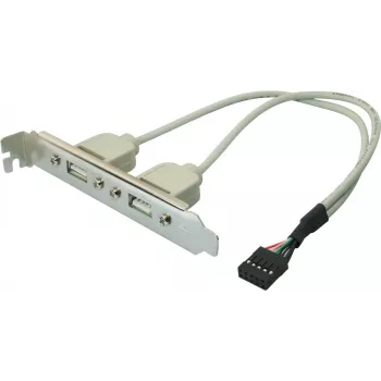 Vidinis USB 2.0 lizdų rėmelis ShiverPeaks 75620 su 2 × Type-A prievadais ir 10 kontaktų jungtimi pagrindinei plokštei