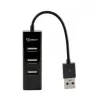 Sbox H-204 USB 4 prievadų USB šakotuvas juodas