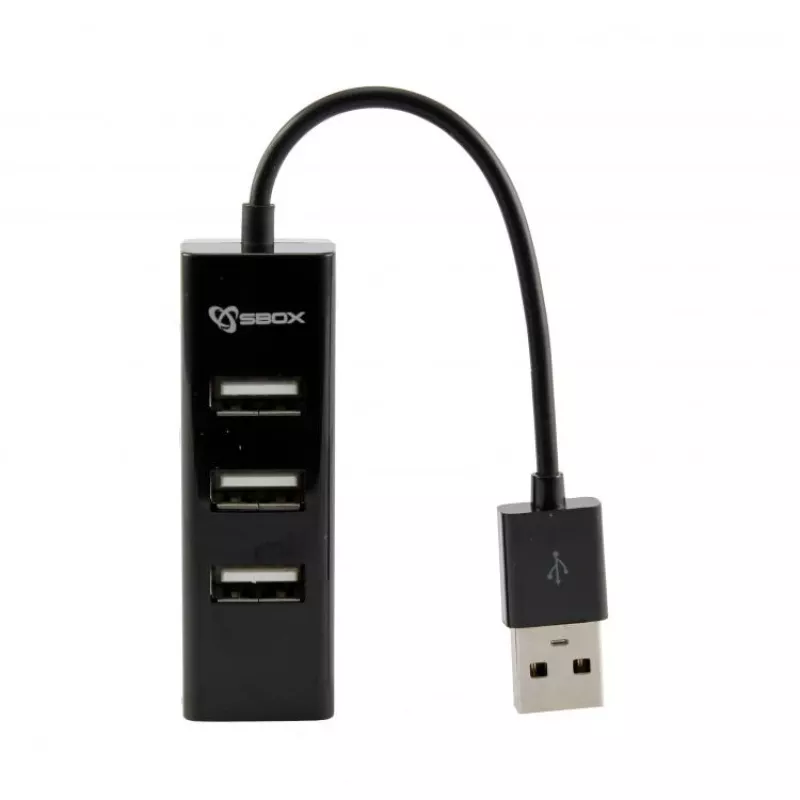 Sbox H-204 USB 4 prievadų USB šakotuvas juodas