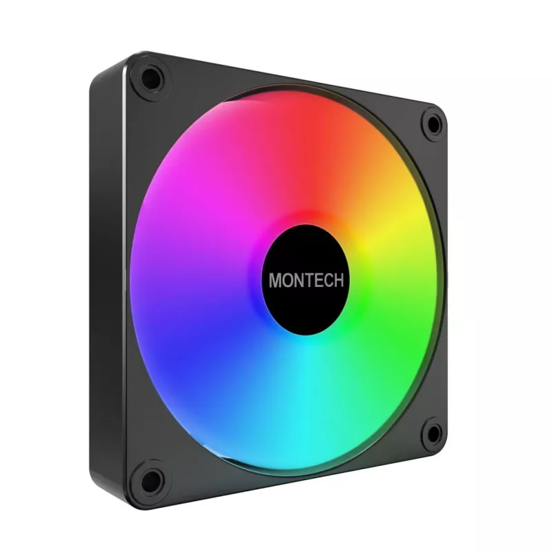 Montech GF120 V2 ARGB 120 mm kompiuterio korpuso ventiliatorius juodas 1 vnt.
