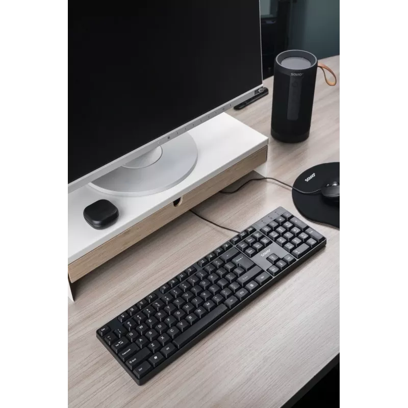 Savio KB-01 klaviatūra Namai/Biuras USB QWERTY JAV anglų Juoda