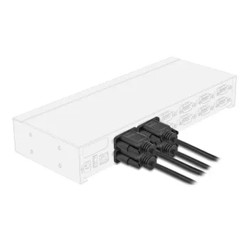DeLOCK 86822 Serijinis kabelis Juodas 0,5 m DB-9