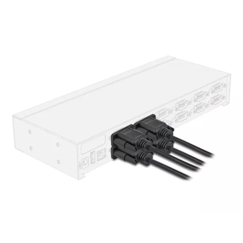 DeLOCK 86822 Serijinis kabelis Juodas 0,5 m DB-9