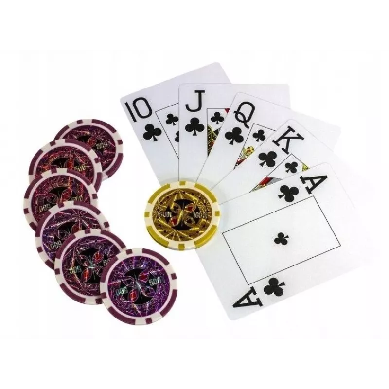 Extralink Pokerio rinkinys Premium 300 žetonų, 2 kaladės ir kauliukai dėkle