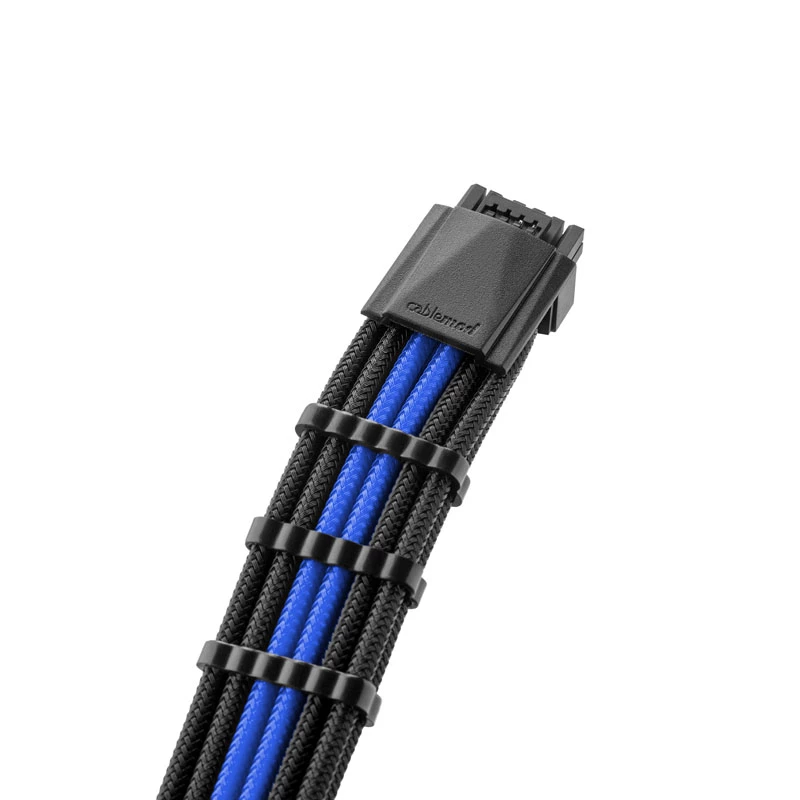 CableMod PRO ModMesh 12VHPWR kabelio prailginimo rinkinys juoda/mėlyna – 12VHPWR GPU maitinimo prailginimas