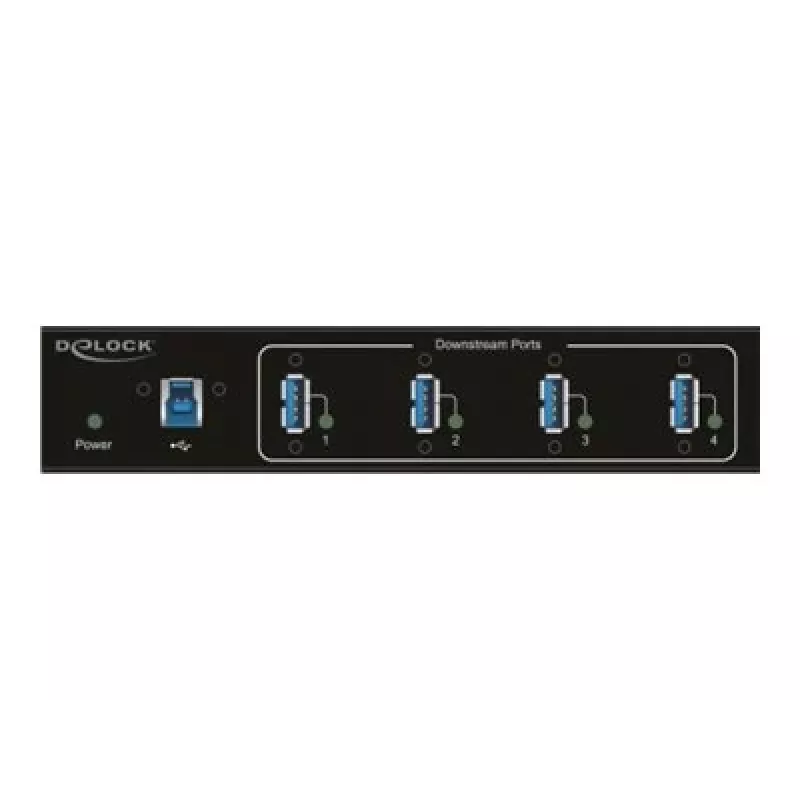 Delock 63309 išorinis pramoninis USB šakotuvas, 4 x USB 3.0 Type-A, 15 kV ESD apsauga, metalinis korpusas, tvirtinamas prie sienos