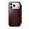 Dėklas mobiliesiems telefonams Nomad Modern Leather Folio, skirtas Apple iPhone 17 Pro, 6,3 colio (16 cm), odinis, bordo spalvos